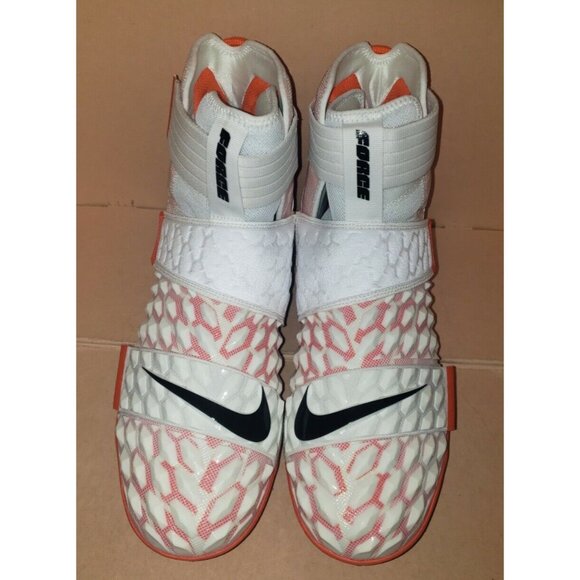 NIKE FORCE SAVAGE ELITE 2 FOOTBALL CLEATS WHITE/ORANGE MEN\'S SIZE 14 NEW main image 5